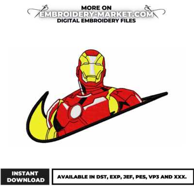 iron man embroidery design