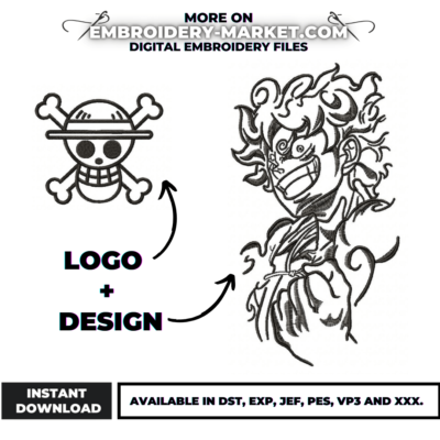 Zoro Embroidery Design File/ One Piece Anime Embroidery Desi